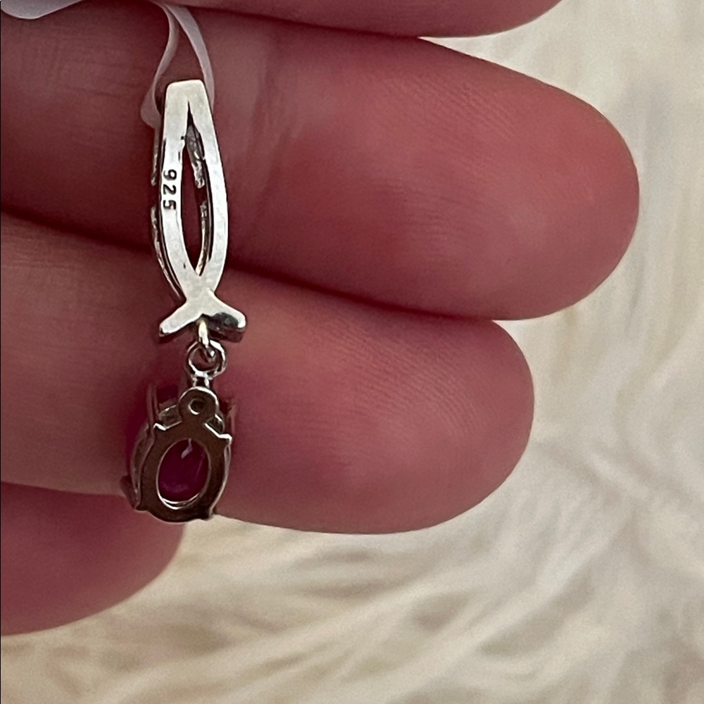 Natural Ruby Pendant in 925 Sterling Silver - Picture 5 of 8